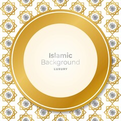 Golden islamic background. Islamic ornament vector