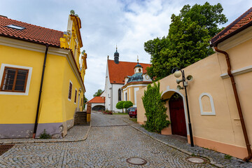 Street in the town of Bechyne, in southern Bohemia