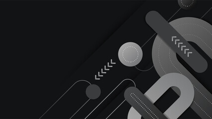 Abstract black background with modern trendy gradient texture color for presentation design, flyer, social media cover, web banner, tech banner