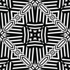 

Abstract background with black and white pattern. Unique geometric vector swatch. Perfect for site backdrop, wrapping paper, wallpaper, textile and surface design. 