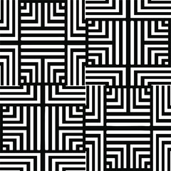 

Abstract background with black and white pattern. Unique geometric vector swatch. Perfect for site backdrop, wrapping paper, wallpaper, textile and surface design. 