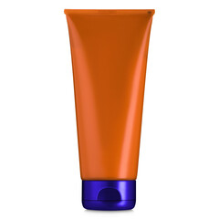 Cosmetic tube. Cosmetics, cream, toothpaste, glue.
Mock up isolated on white background