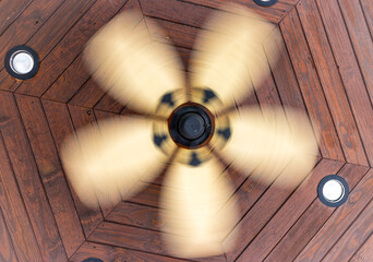 Spinning ceiling fan