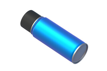 Can of spray paint with lids isolated on white background. 3d render