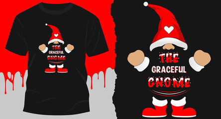 The Graceful Gnome T-Shirt Design premium Vector