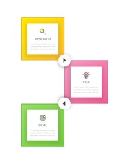 Vertical infographic design with icons and 3 options or steps. Thin line. Infographics business concept. Can be used for info graphics, flow charts, presentations, mobile web sites, printed materials.