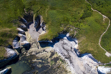 Aerial view of Flamborough Head,   Flamborough, Yorkshire. England