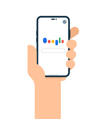 hand holding smartphone