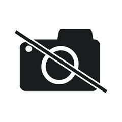 No photography allowed flat icon. vector png isolated on white background