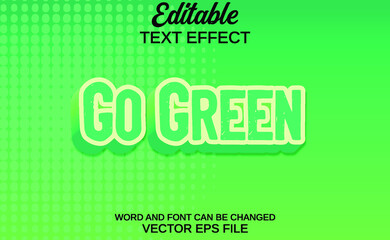 editable text effect go green