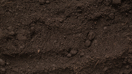 Black land for plant isolated on white background.