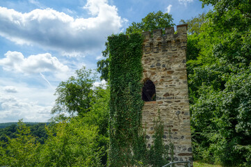 Fototapeta premium Historischer Kranenturm bei Weilburg 