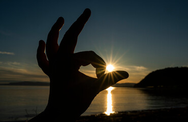 silhouette of a hand