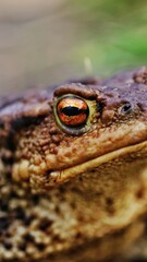 close up of a frog