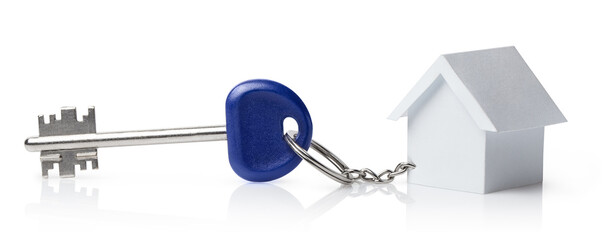 House key, isolated on white background