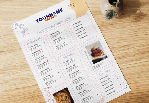 Good Vibes A3 Poster Menu