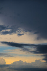 Scenic view of clouds on sky during sunset 