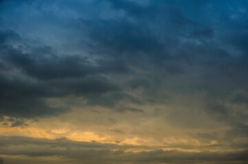 Obraz premium Scenic view of clouds on sky during sunset 