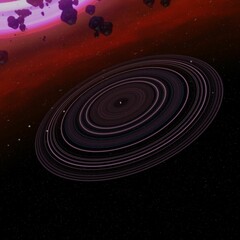 Obraz premium 3 D Illustration eines Super Saturn, es gibt beweise, dass solche Ungetüme existieren.