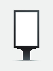 blank billboard isolated on white