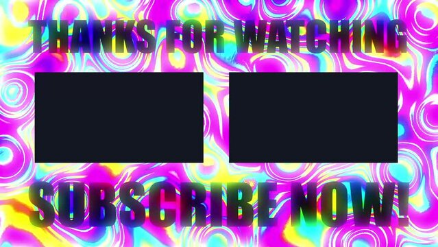 Thanks for watching. youtube end screen animation futuristic modern background