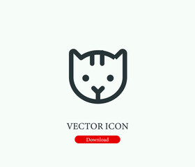 Pet vector icon. Symbol in Line Art Style for Design, Presentation, Website or Mobile Apps Elements, Logo.  Pet symbol illustration. Pixel vector graphics - Vector