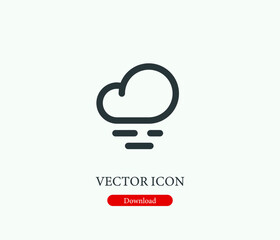 Rainy vector icon. Symbol in Line Art Style for Design, Presentation, Website or Mobile Apps Elements, Logo.  Rainy symbol illustration. Pixel vector graphics - Vector