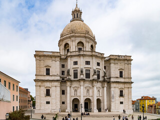 Fototapeta na wymiar Lisboa, Portugal. April 9, 2022: National city pantheon with blue sky.