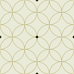 Fototapeta premium Vector illustration of seamless square background pattern of geometric shapes. Great for fashion design, fabric or wrapping paper