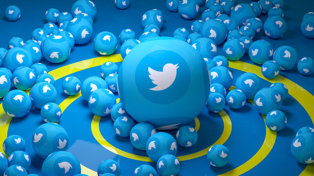 Twitter Logo on Balls