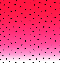 red watermelon seeds vector graphic seamless pattern dotted strawberry seeds red gradient background