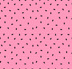 watermelon seeds vector graphic seamless pattern pink dotted strawberry seeds background