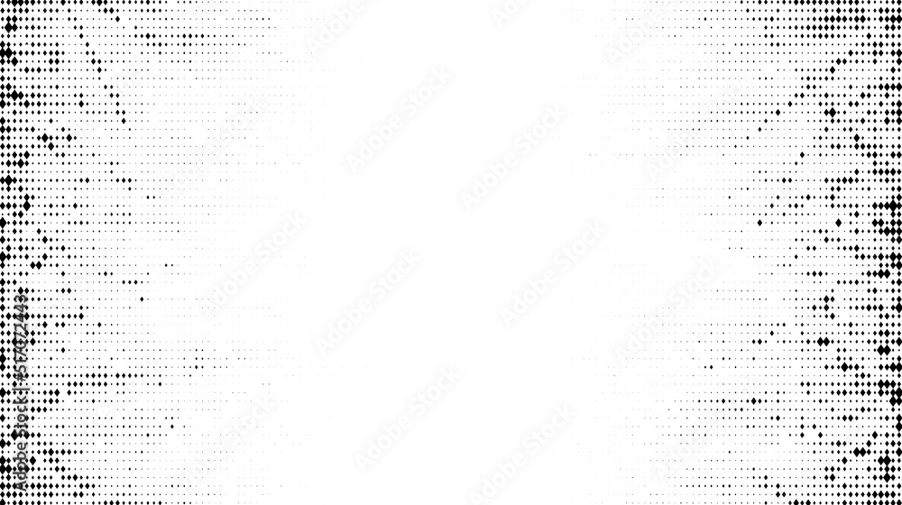 Poster halftone grunge texture. comic style grain background. pop art faded textured frame. speckle gradien