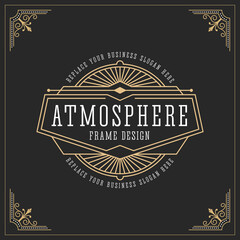 Classic vintage frame for labels, banner and other design. Suitable for whiskey, beer and premium product.