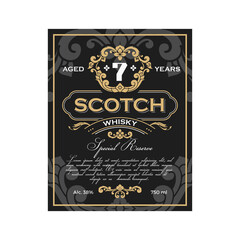 Classic vintage frame for labels, banner and other design. Suitable for whiskey, beer and premium product.