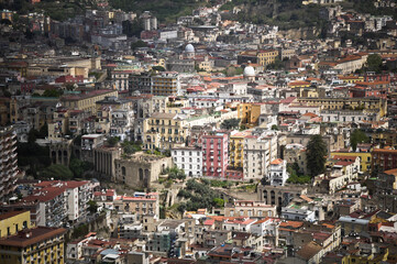 Fototapeta na wymiar Panoramica sobre Napoles, Italia