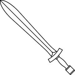 Isolated Greek Sword in Vector