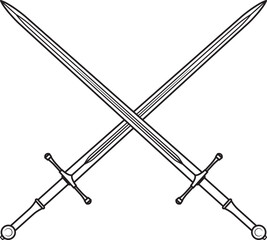 Isolated Knight Sword in Vector