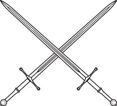Isolated Knight Sword in Vector