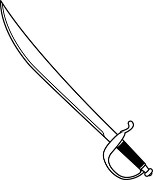 recommend clip art: Isolated Pirate Sword, Isolated Cutlass in Vector
