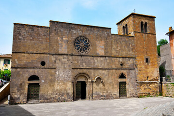 Fototapeta na wymiar church of santa maria della rosa Tuscania Lazio Italy