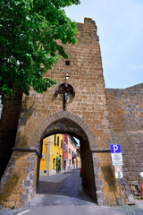 the historic center of Tuscania Italy