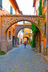 the historic center of Tuscania Italy