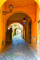 the historic center of Tuscania Italy