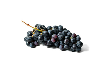 black grapes isolated on white background