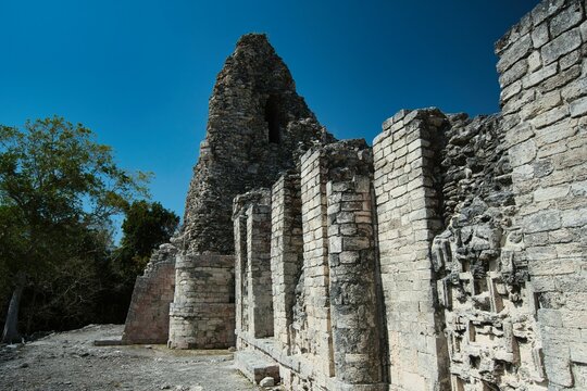 Xpuhil city ruins , Campeche , Mexico. 2022 02 14 , estimates occupation to be somewhere between 300 and 1200AD.