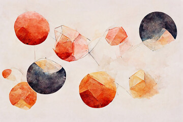 abstract textured boho minimalist chic watercolor painted background
