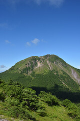 Obraz na płótnie Canvas Mountain climbing in summer season