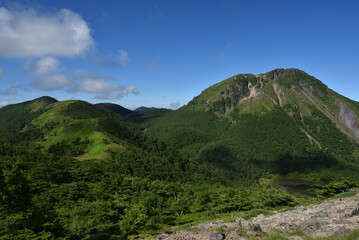 Mountain climbing in summer season