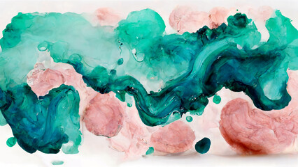abstract watercolor background texture hand painted graphic resource color water drops burst aquatic green teal sand multicolor banner wallpaper scan